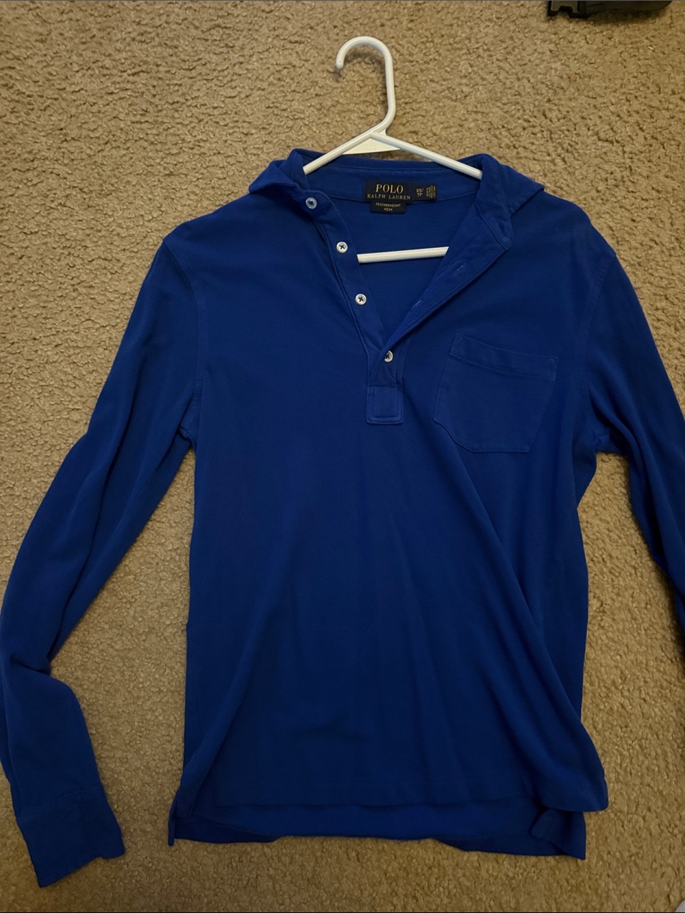 Polo by Ralph Lauren Long-Sleeve Hooded Henley - Blue